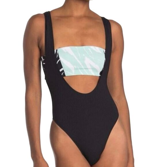 The Bikini Lab Suspender One Piece Swim Black Sexy Size XS - Picture 1 of 4